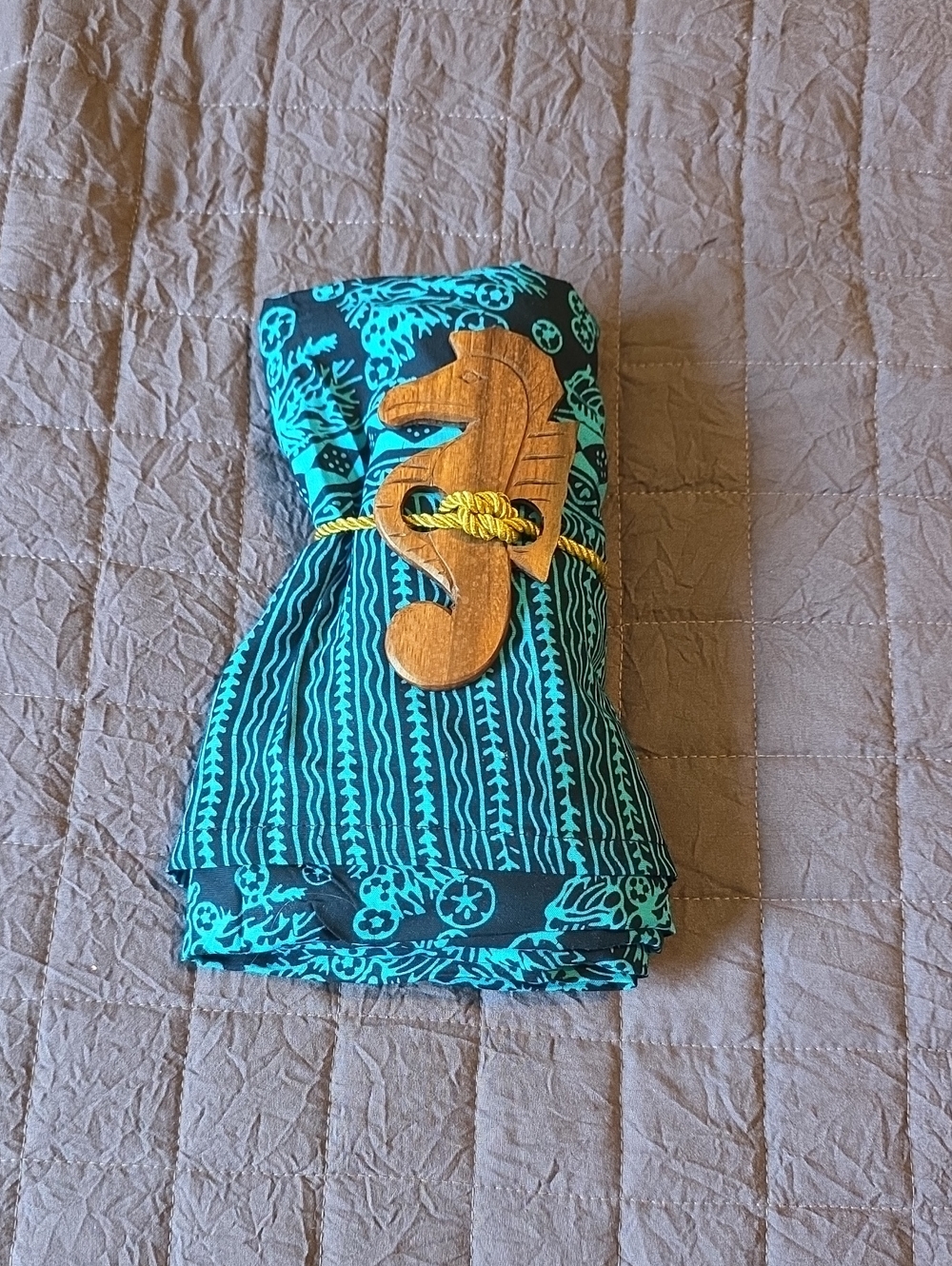 turquoise marine-themed batik sarong from the My Ocean